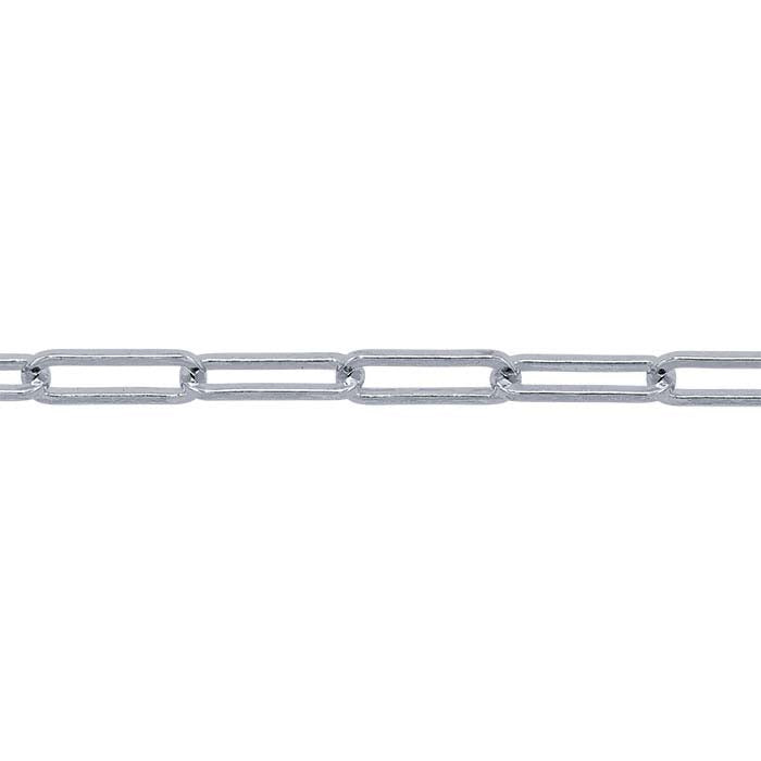 Ovale Ankerkette aus 14 Karat Weißgold, 1,5 mm
