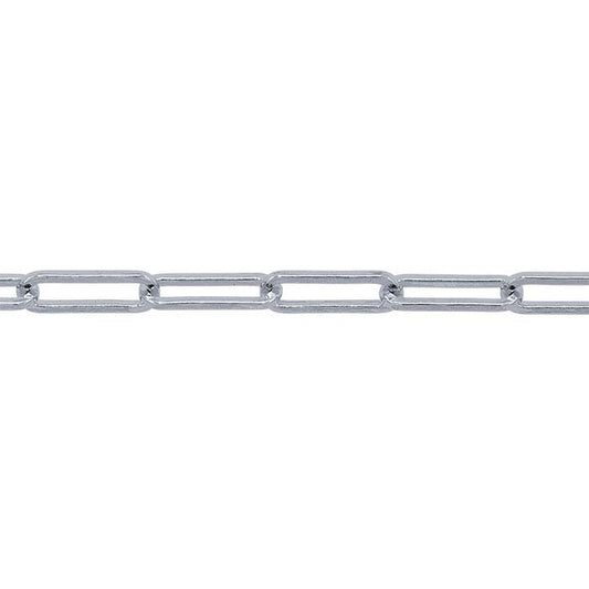 Ovale Ankerkette aus 14 Karat Weißgold, 1,5 mm