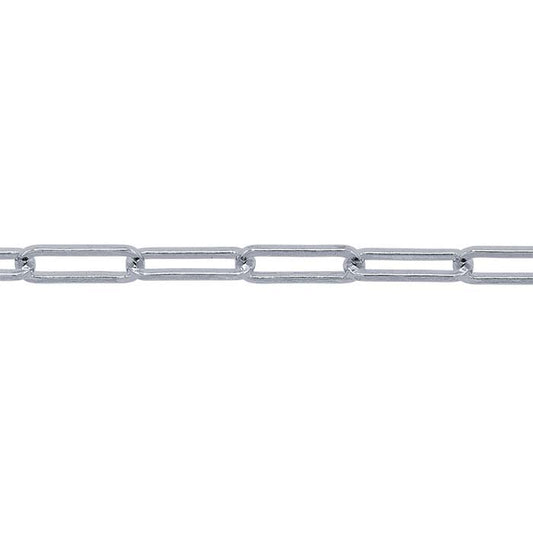 Ovale Ankerkette aus 14 Karat Weißgold, 1,5 mm