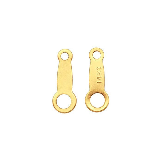 14 Karat Gelbgold 8 mm Kettenanhänger mit „14KT“-Prägung