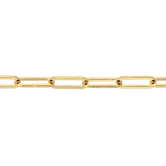 14K Yellow Gold Flat Oval Cable Chain