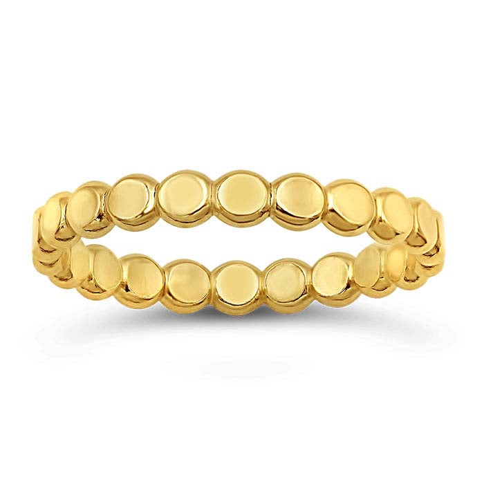 14/20 Yellow Gold-Filled Flat Beaded Ring