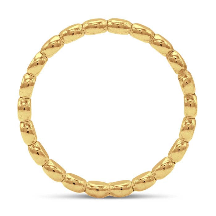 14/20 Yellow Gold-Filled Flat Beaded Ring