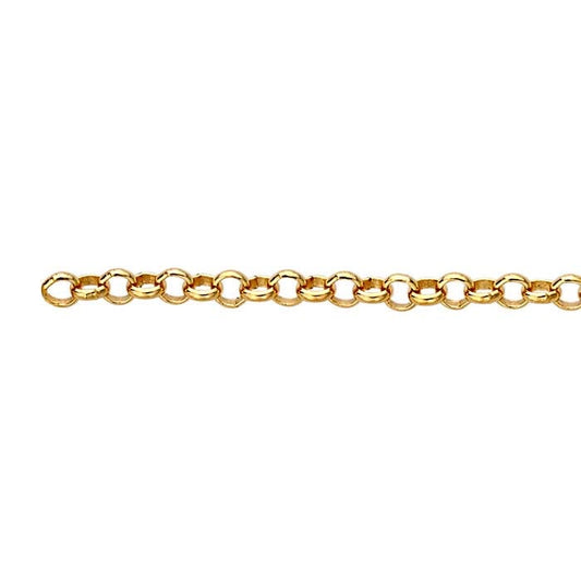 14/20 Gelbgold gefüllte 1,65 mm runde Rolo-Kette, pro Fuß