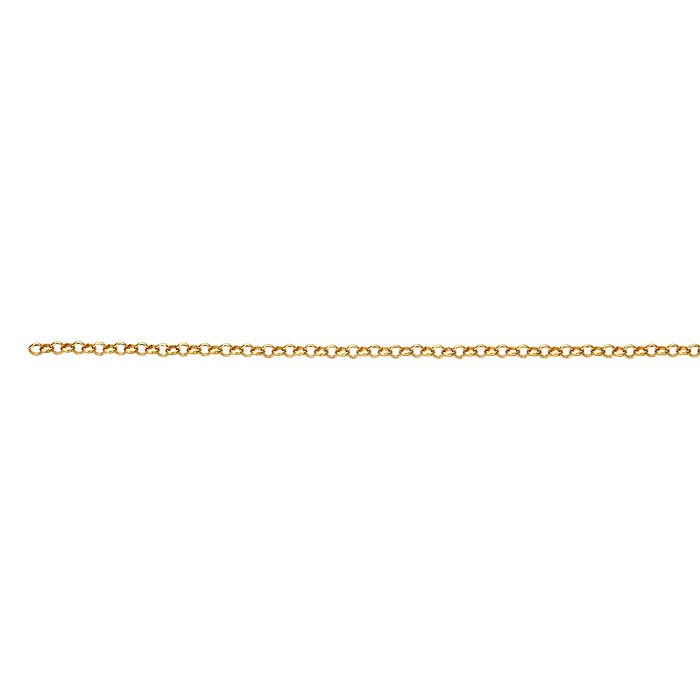 14/20 Gelbgold gefüllte 1,65 mm runde Rolo-Kette, pro Fuß