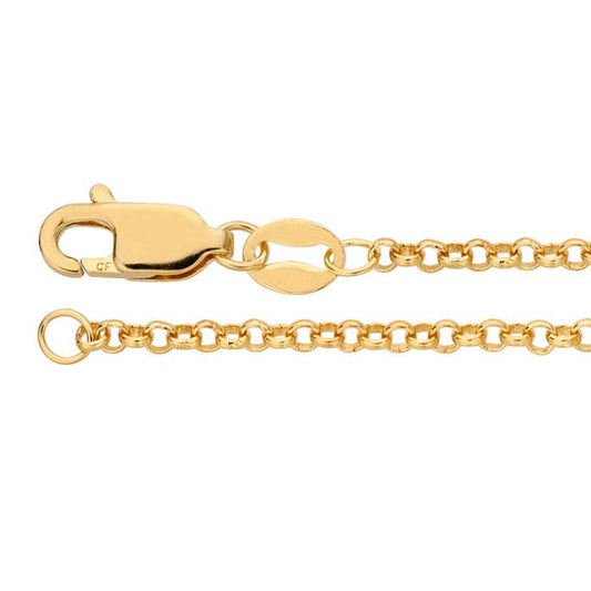 14/20 Gelbgold gefüllte 1,85 mm runde Rolo-Kette