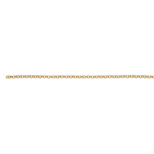 14/20 Gelbgold gefüllte 1,85 mm runde Rolo-Kette, pro Fuß