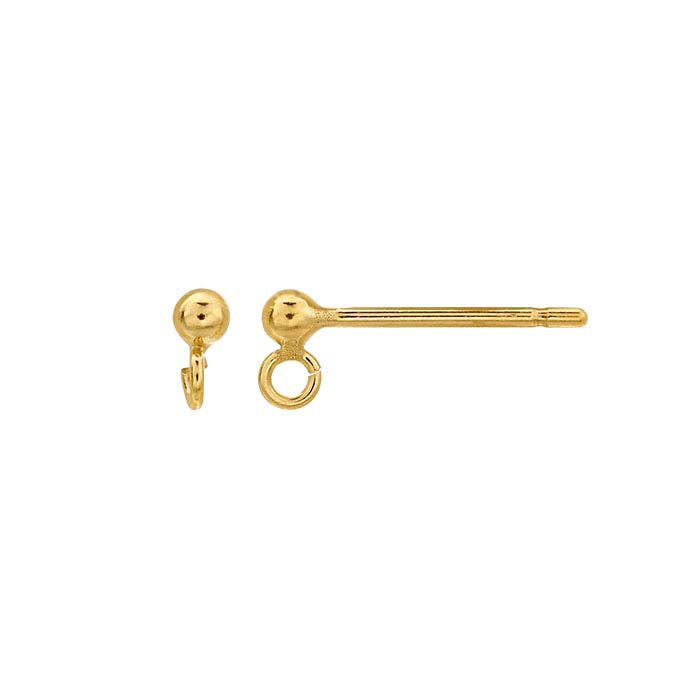 Ball Post Earring with Open Ring