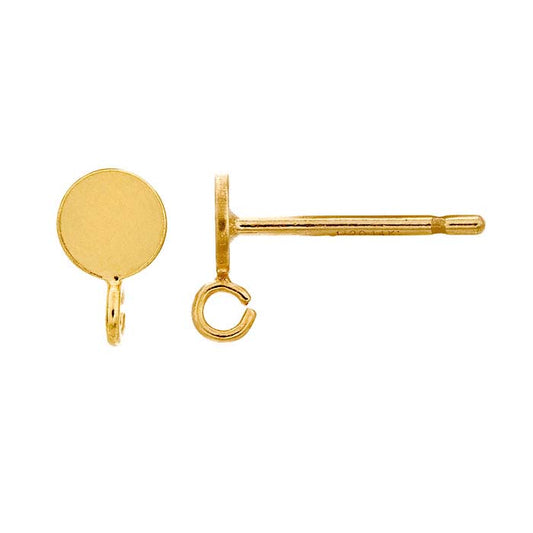 14/20 Yellow Gold-Filled Circle Post Earring with Open Ring