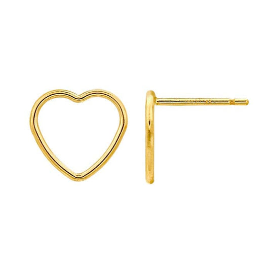 Open Heart Post Earring