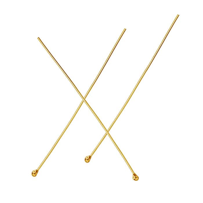 14/20 Yellow Gold-Filled . Ball Head Pin, 28.4.62mm, 1/2-Hard