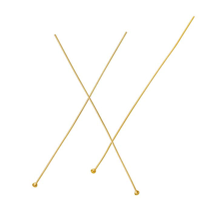 14/20 Yellow Gold-Filled . Ball Head Pin, 28.4.62mm, 1/2-Hard