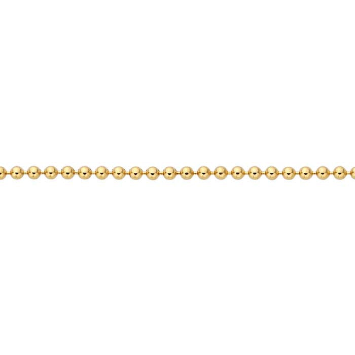 14/20 Yellow Gold-Filled 1.1mm Add-A-Bead Bead Chain Necklace, Adjustable