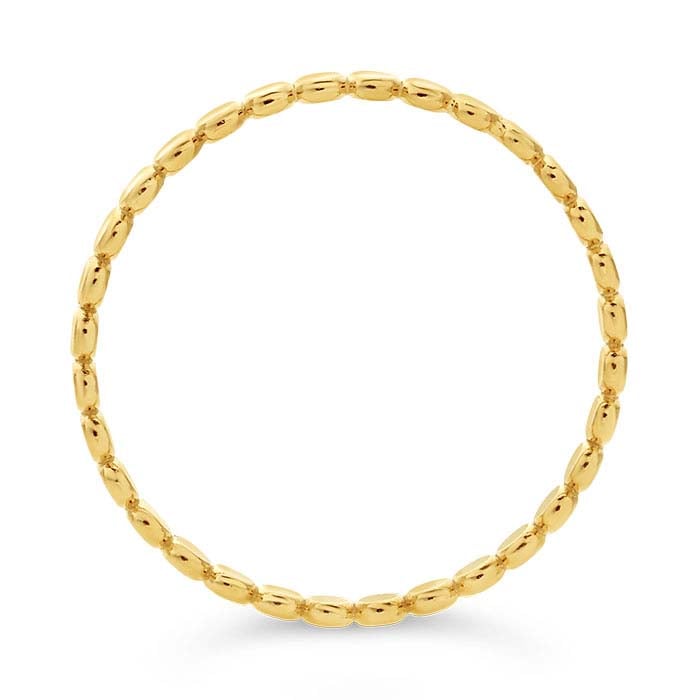 14/20 Yellow Gold-Filled Flat Beaded Ring