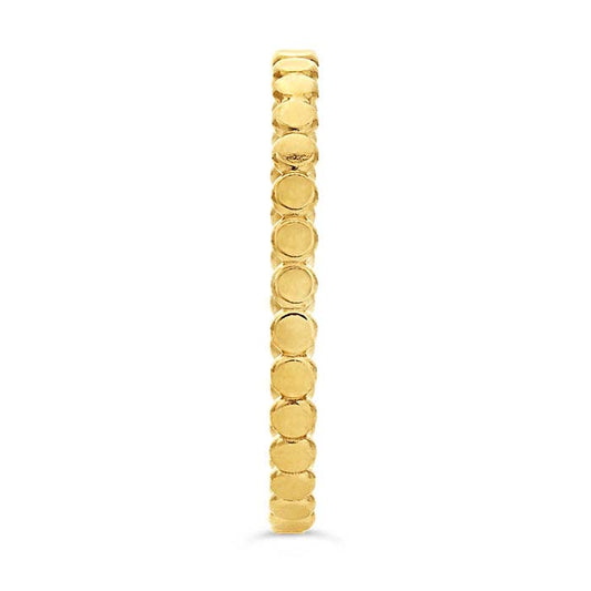 14/20 Yellow Gold-Filled Flat Beaded Ring