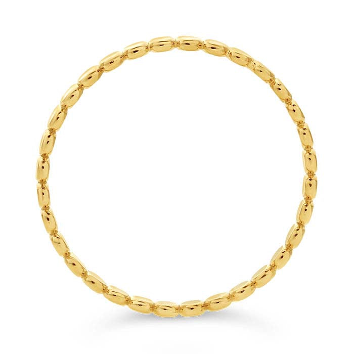 14/20 Yellow Gold-Filled Flat Beaded Ring