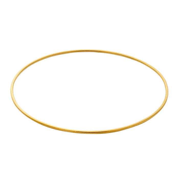 Bracciale rigido in oro giallo 14/20 carati riempito