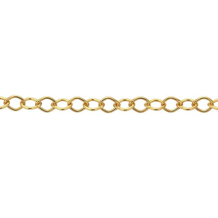 14/20 Yellow Gold-Filled 2.45mm Marquise Cable Chain