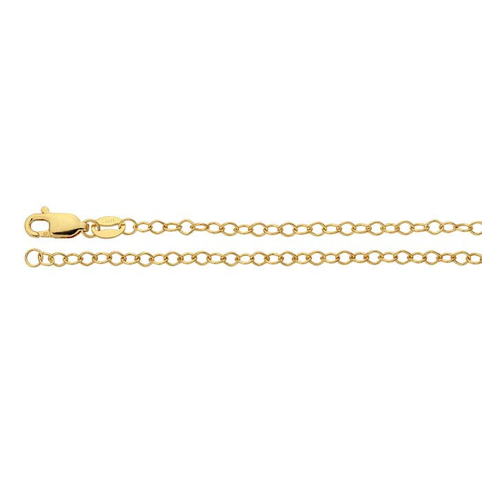 14/20 Yellow Gold-Filled 2.45mm Marquise Cable Chain