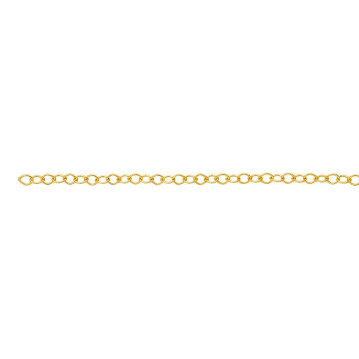 14/20 Yellow Gold-Filled 2.45mm Marquise Cable Chain