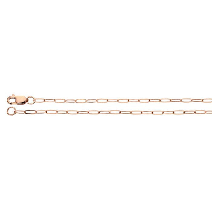 14/20 Rose Gold-Filled Flat Oval Cable Chain
