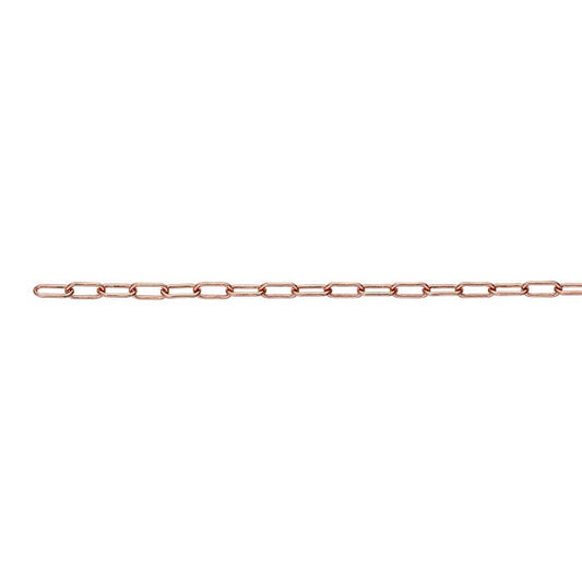 14/20 Rose Gold-Filled 2.6mm Oval Cable Chain, By the Foot