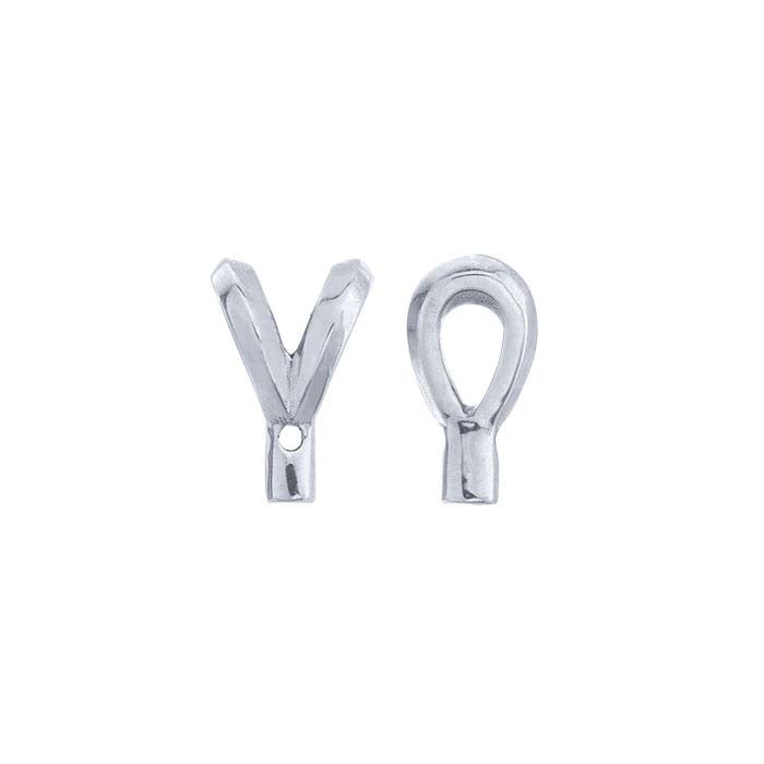 14K White Gold Rabbit-Ear Bail