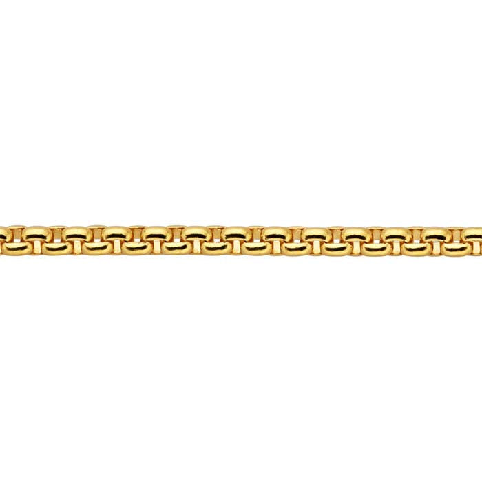 14/20 Yellow Gold-Filled 1mm Venetian Box Chain, Adjustable
