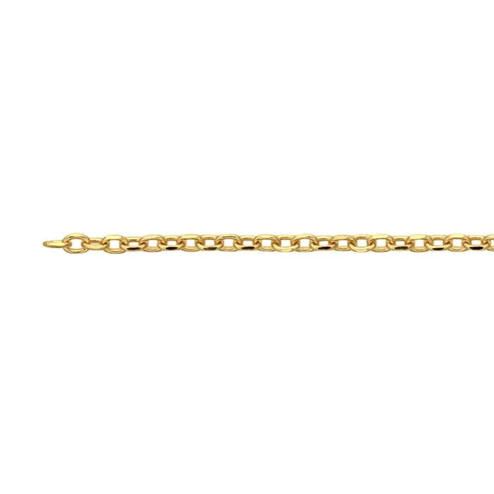 14K Yellow Gold 1mm Diamond-Cut Cable Chain