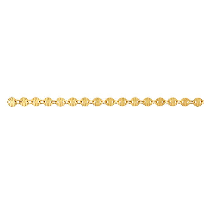 14/20 Yellow Gold-Filled 4.1mm Pattern Oval Link Chain, By the Foot
