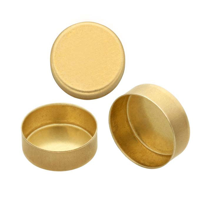 14/20 Yellow Gold-Filled 10mm Round High-Wall Bezel Cup Setting
