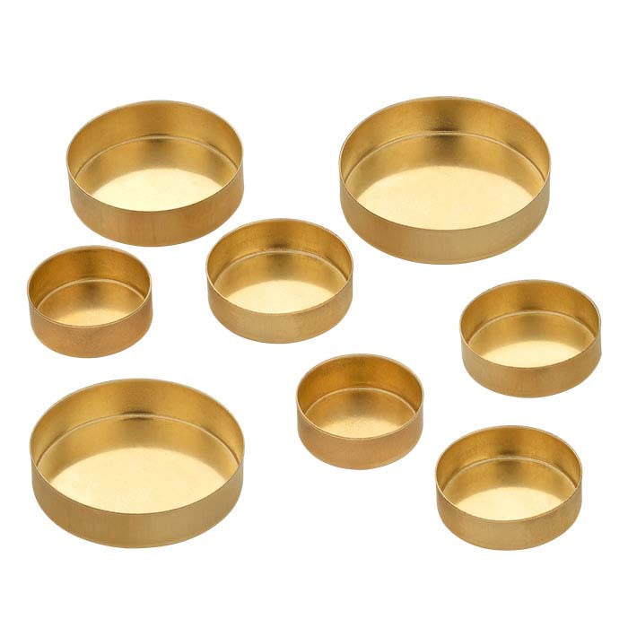 14/20 Yellow Gold-Filled 10mm Round High-Wall Bezel Cup Setting