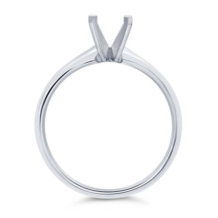 Platinum .5-Ct. Round Engagement Ring Mounting