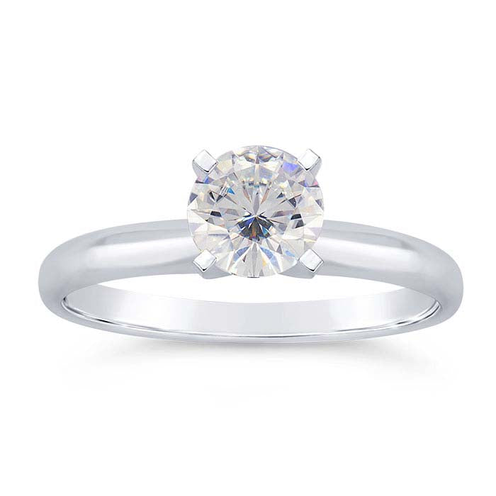 Platinum .5-Ct. Round Engagement Ring Mounting