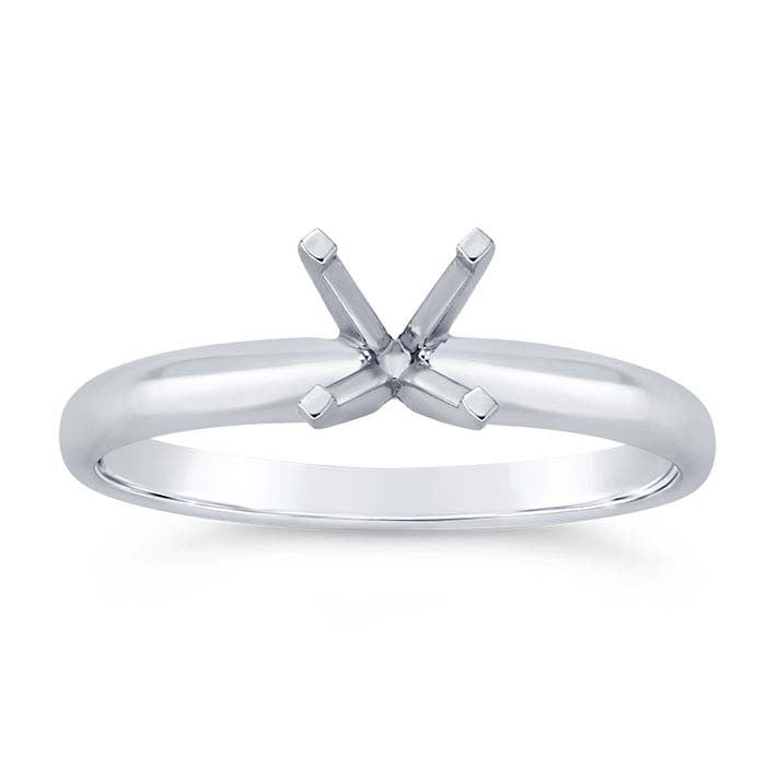 Platinum .5-Ct. Round Engagement Ring Mounting