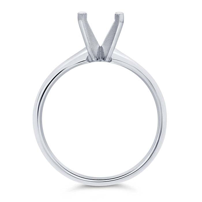 Platinum .5-Ct. Round Engagement Ring Mounting