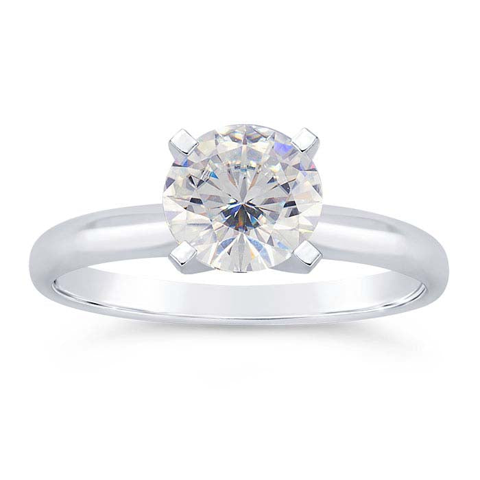 Platinum .5-Ct. Round Engagement Ring Mounting