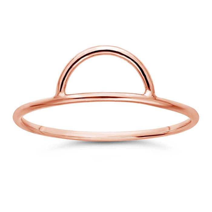 14/20 Rose Gold-Filled Single Arch Ring