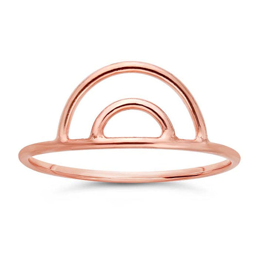 14/20 Rose Gold-Filled Double Arch Ring