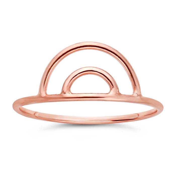 14/20 Roséguldsfylld Dubbelbågsring