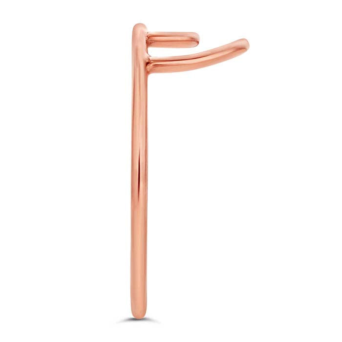 14/20 Roséguldsfylld Dubbelbågsring