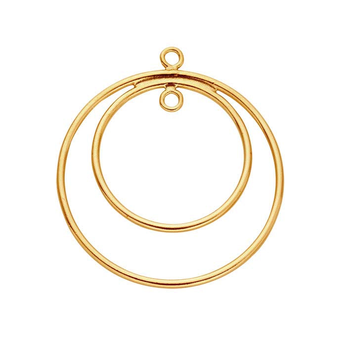 14/20 Yellow Gold-Filled Circles Component with Closed Rings