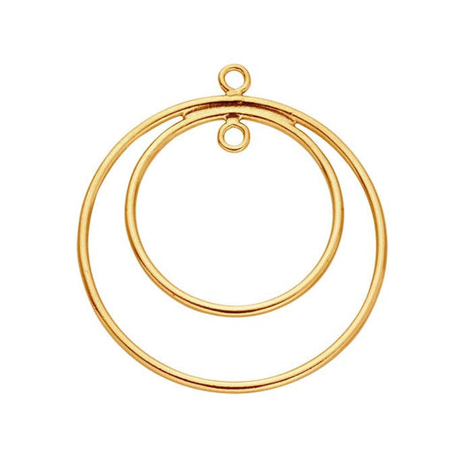 14/20 Yellow Gold-Filled Circles Component with Closed Rings