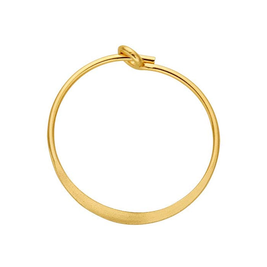 14/20 Yellow Gold-Filled Flattened Hoop Earring