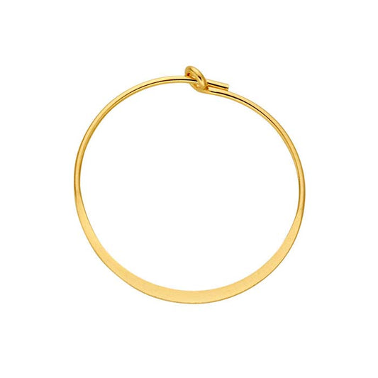 14/20 Yellow Gold-Filled Flattened Hoop Earring