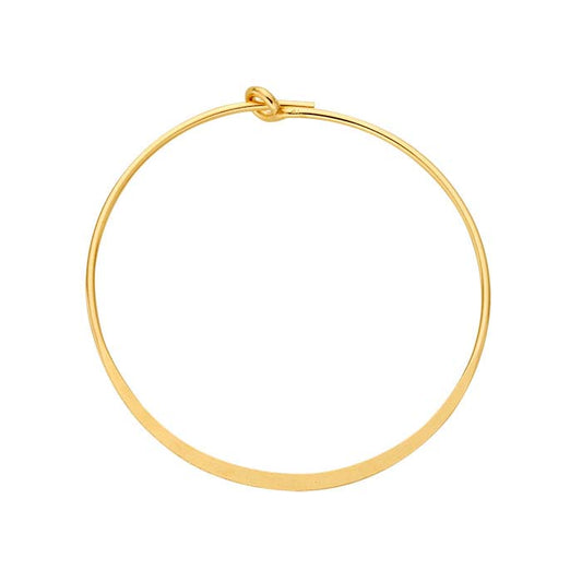 14/20 Yellow Gold-Filled Flattened Hoop Earring