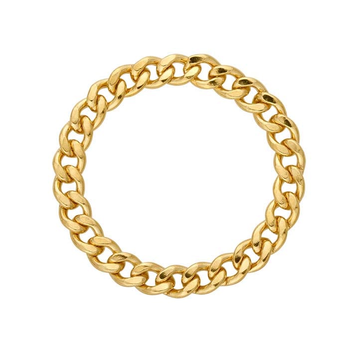 14/20 Yellow Gold-Filled Curb Chain Ring