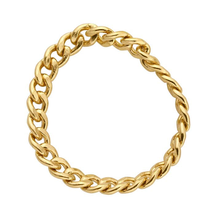 14/20 Yellow Gold-Filled Curb Chain Ring