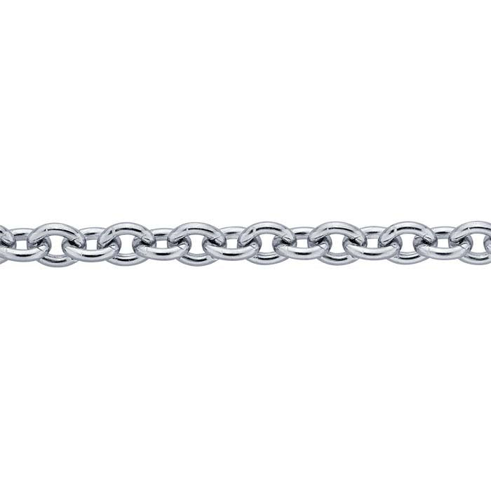 Platinum Oval Cable Chain