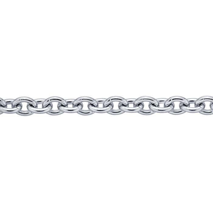 Platinum Oval Cable Chain